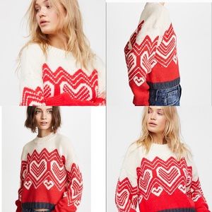 NWT Philosophy Fair-isle Heart Ski Sweater
